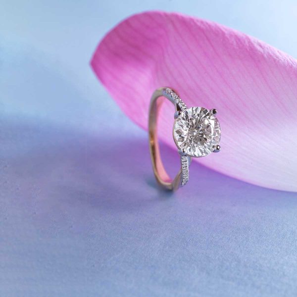 Buy Twisted Curtsy Padma Cut Diamond Ring At Jewelbox