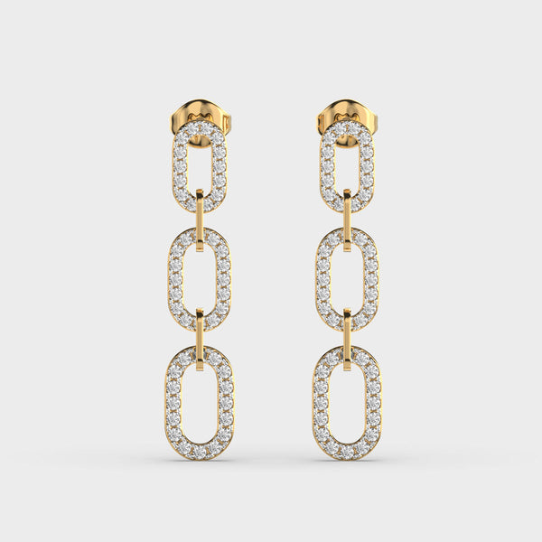 Love for Chains Diamond Drop Earrings