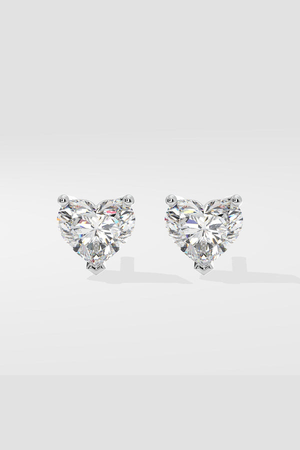 1.5 ct Classic Heart Studs
