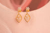 Floral Diamond Drop Earrings