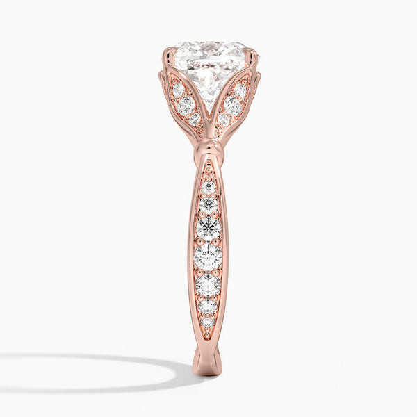 Petunia Cushion Lab Diamond Engagement Ring