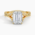 Petunia Emerald Lab Diamond Engagement Ring